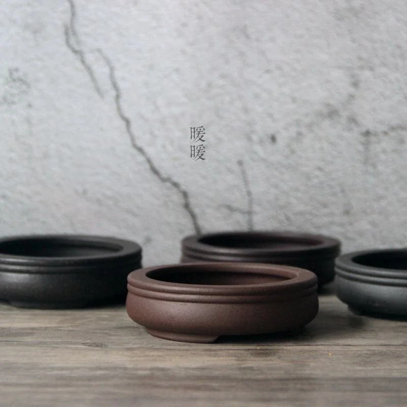 Bonsai Garden With Sand - Pot à Bonsaï Cercle en Céramique,