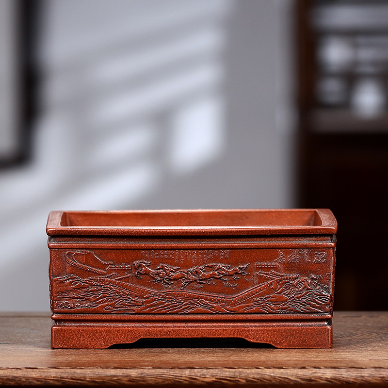 Bonsai Garden With Sand - Pot de bonsaï de sable violet,