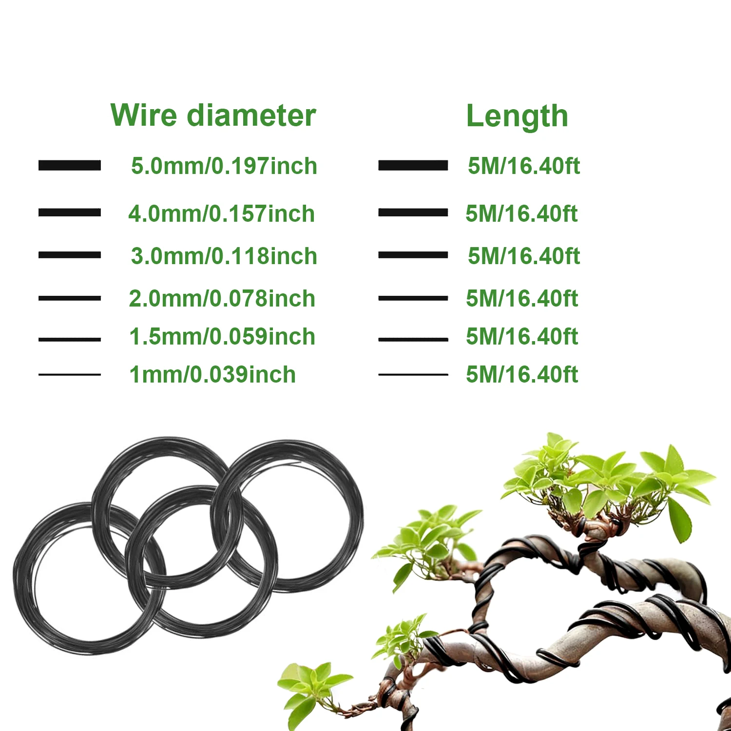1 pièce de fil de formation po - Bonsai Wire Aluminum avis et prix