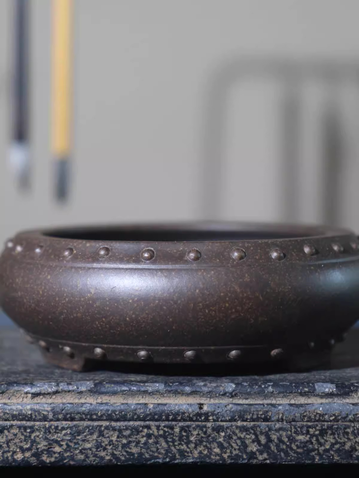 Pot à bonsaï circulaire en cér - Bonsai Garden With Sand avis et prix