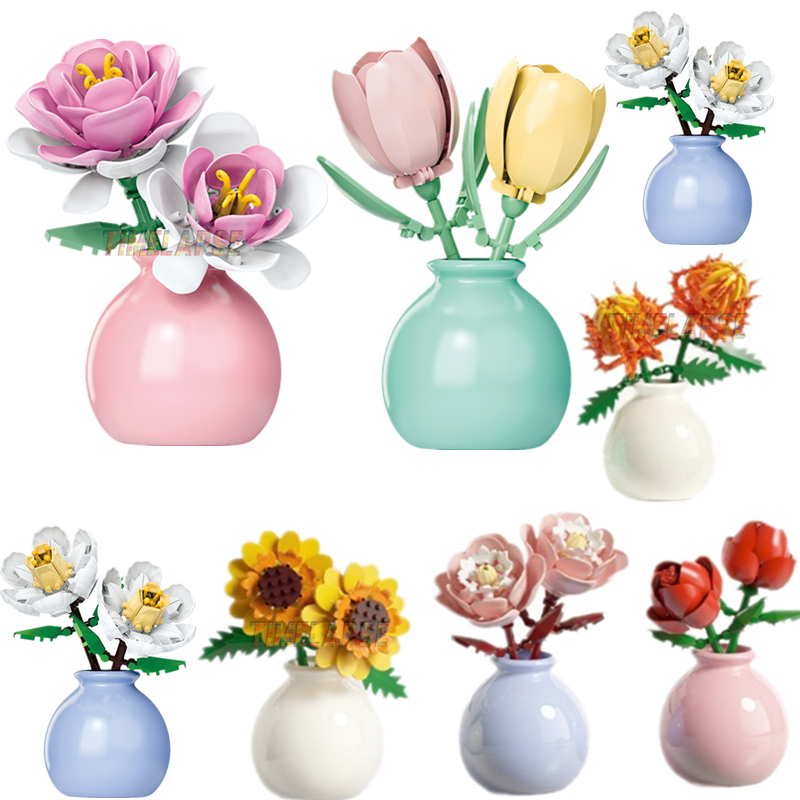 DIY MOC Bouquet de fleurs Rose - Bonsai Garden Experts avis et prix